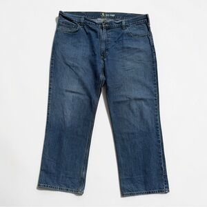 Carhartt Loose Straight Jeans 40x30 Blue Denim Workwear Classic